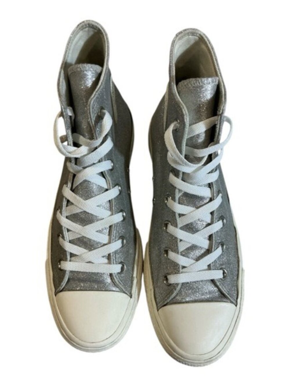 Converse Chuck Taylor All Star Glitter High Tops Platform Women’s Sneaker Size 9 - Picture 7 of 9